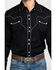 Image #4 - Scully Men's Embroidered Long Sleeve Snap Western Shirt, Black, hi-res