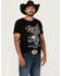 Image #1 - RANK 45® Men's Spirit Cowboy Short Sleeve Graphic T-Shirt, Black, hi-res