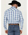 Image #4 - Wrangler 20X Men's Advanced Comfort Plaid Print Long Sleeve Snap Stretch Western Shirt, Blue, hi-res