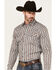 Image #2 - Gibson Trading Co Men's Broken Stick Floral Print Long Sleeve Snap Stretch Western Shirt, Blue, hi-res