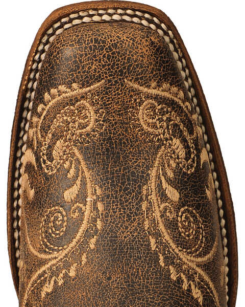 Image #6 - Circle G Women's Dragonfly Embroidered Western Boots - Square Toe, Brown, hi-res