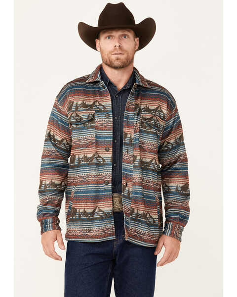 Ariat Men's Caldwell Long Sleeve Button-Down Western Shacket, Multi, hi-res