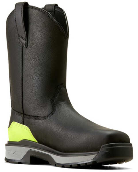 Ariat Men's Intrepid Live Wire Waterproof Work Boots - Composite Toe , Black, hi-res