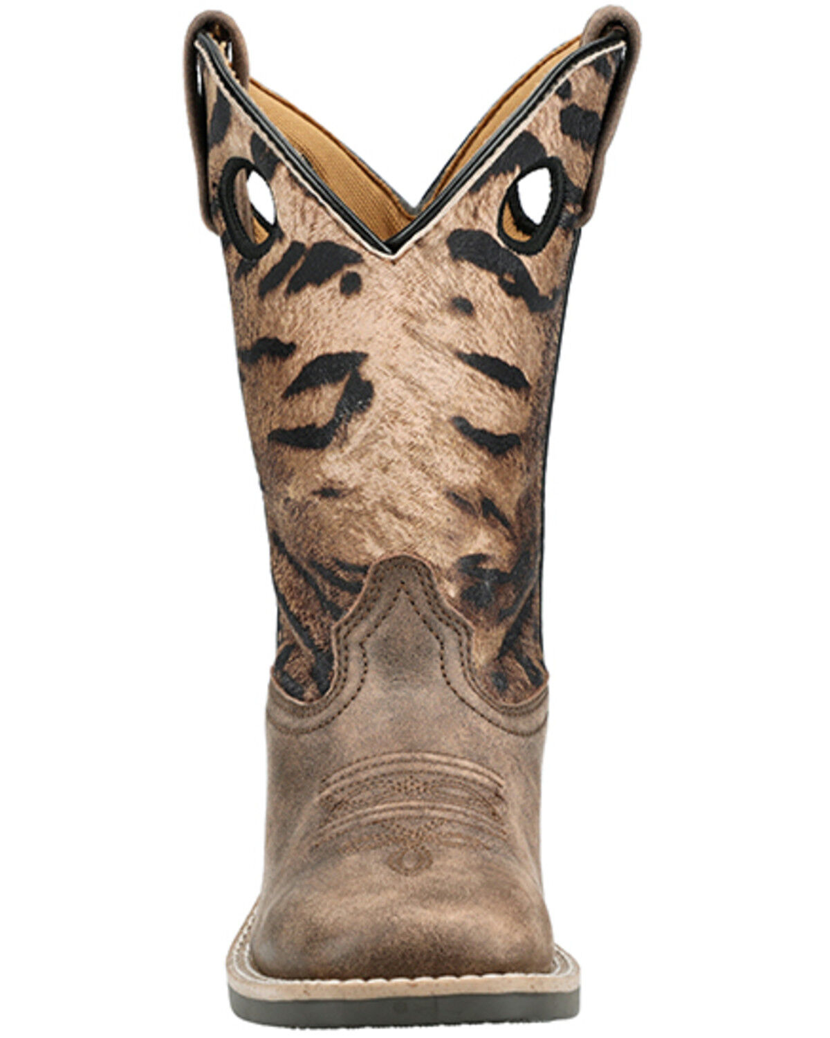 Image #4 - Smoky Mountain Girls' Safari Western Boots - Broad Square Toe, Brown, hi-res