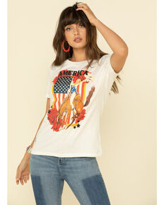 Rodeo Quincy Women's American Girl Graphic Tee, White, hi-res