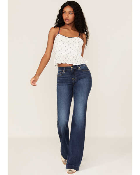 Image #2 - Band of the Free Women's Peplum Legacy Crop Top, White, hi-res