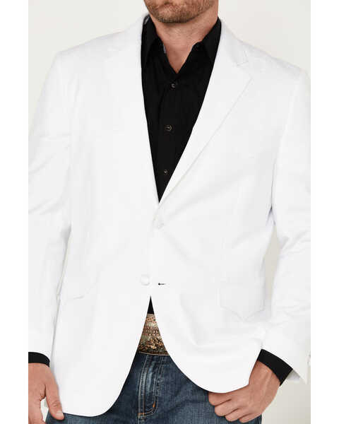 Image #2 - Cody James Men's Paisley Yoke Sportcoat, White, hi-res