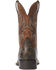 Ariat Men's Brown Sport Knockout Western Boots - Wide Square Toe, Brown, hi-res