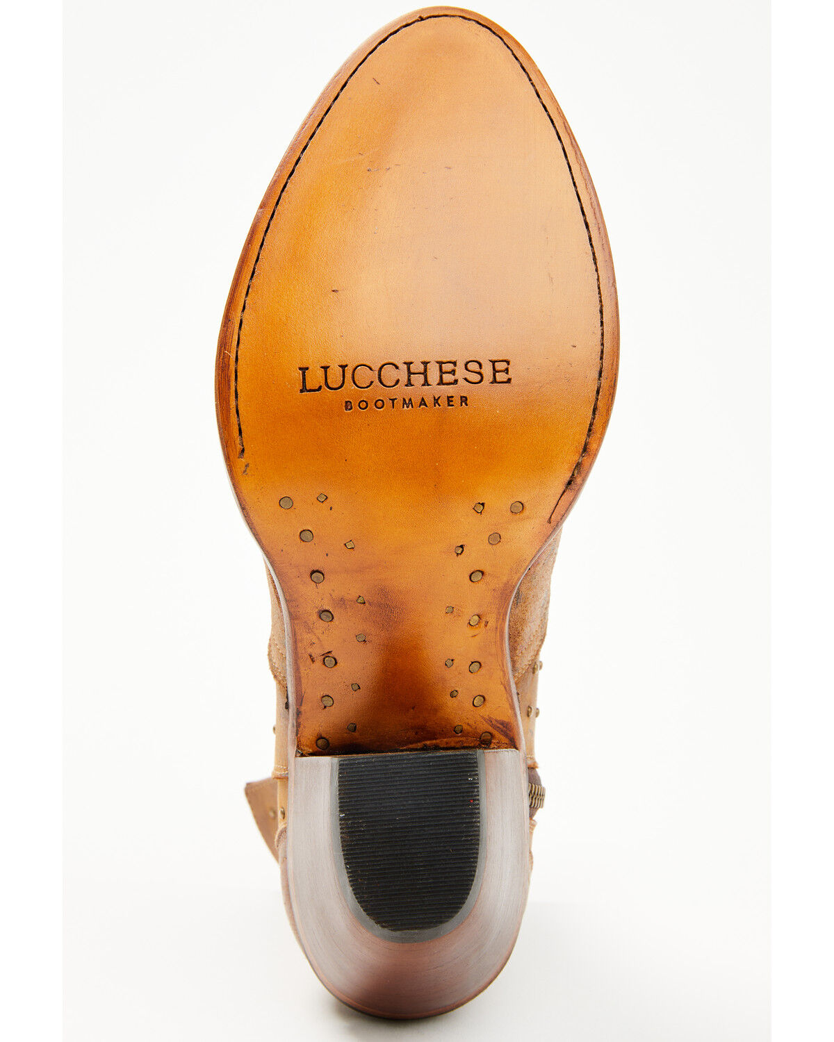 Image #7 - Lucchese Women's Harley Fashion Booties - Round Toe, Tan, hi-res