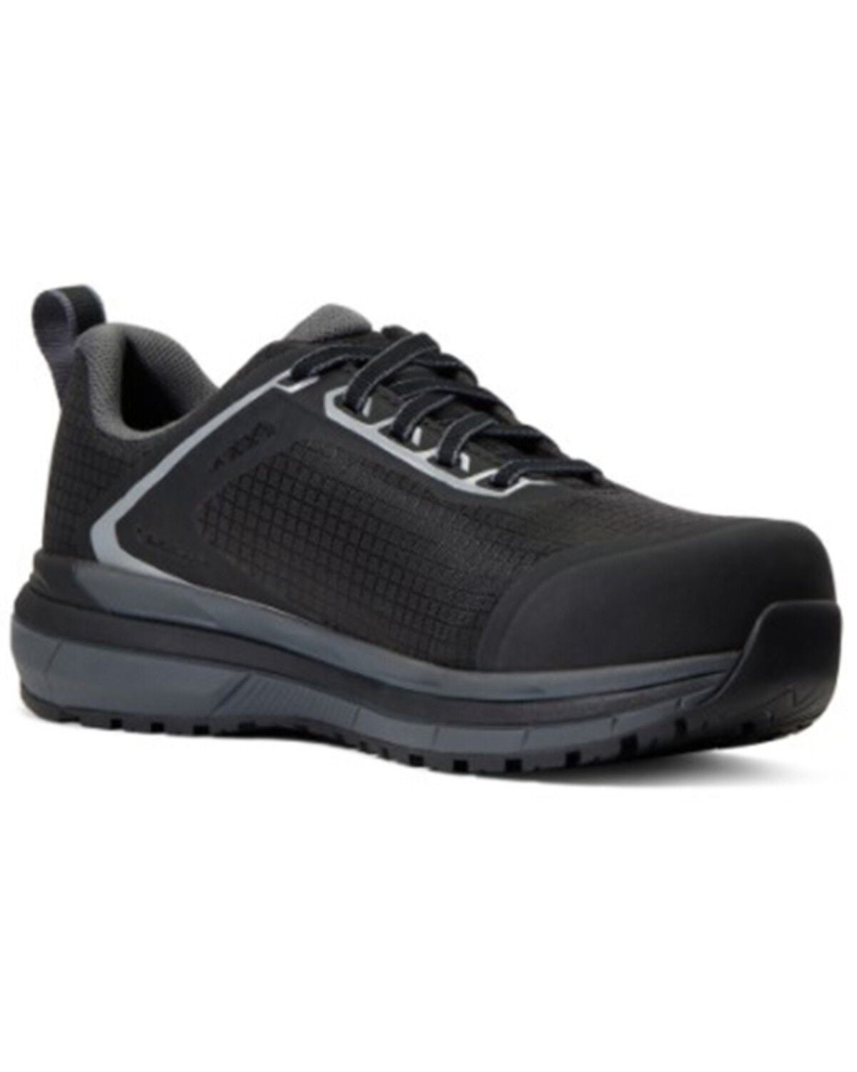 Ariat Women's Outpace Lace-Up Safety Work Sneaker - Composite Toe, Black, hi-res