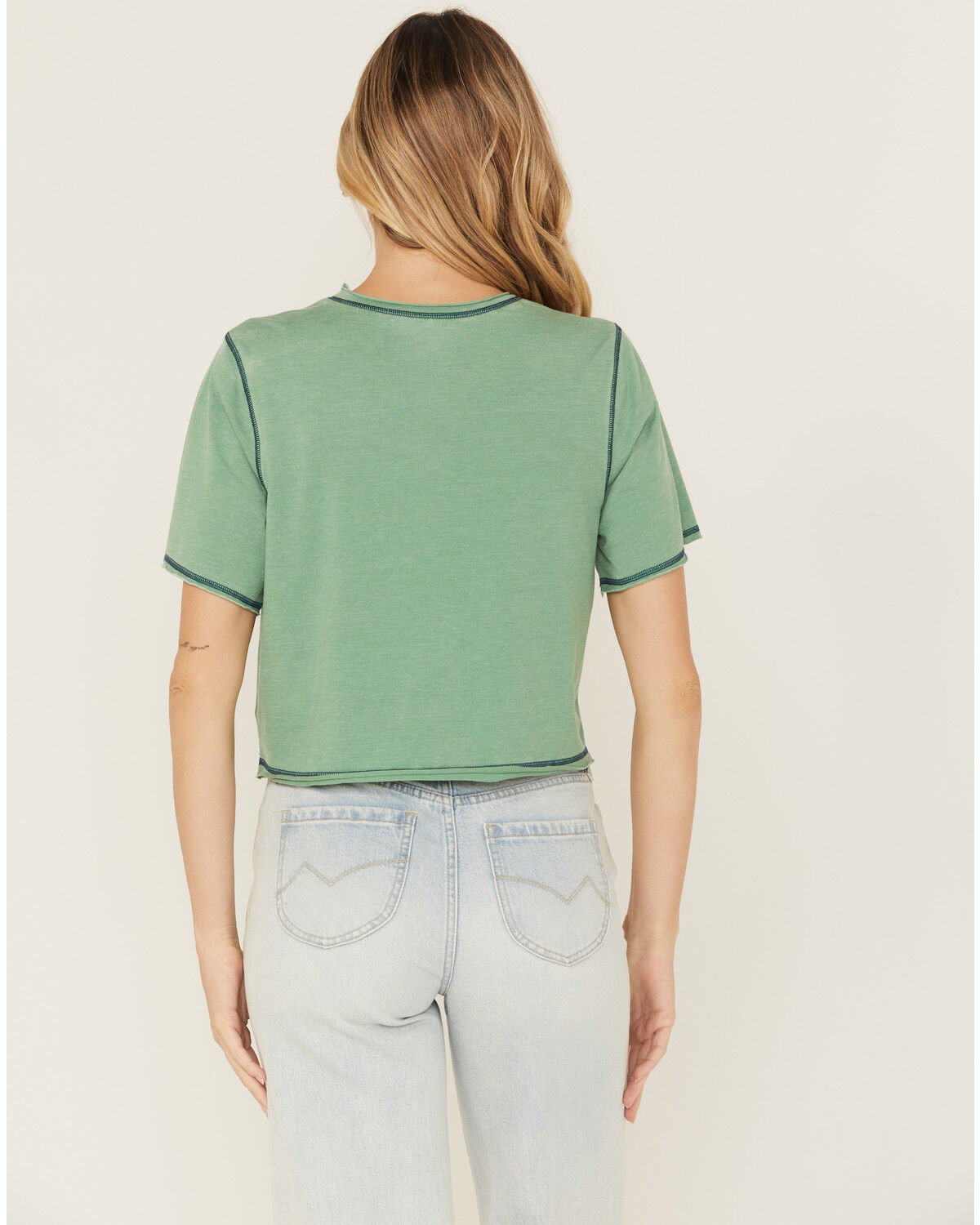 Image #4 - Cleo + Wolf Women's Desert Festival Short Sleeve Graphic Tee, Green, hi-res