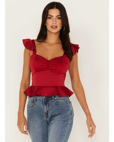 Band of Gypsies Women's Cherry Bomb Top, Red, hi-res