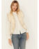 Image #1 - Shyanne Women's Fur Trim Knit Vest, Off White, hi-res