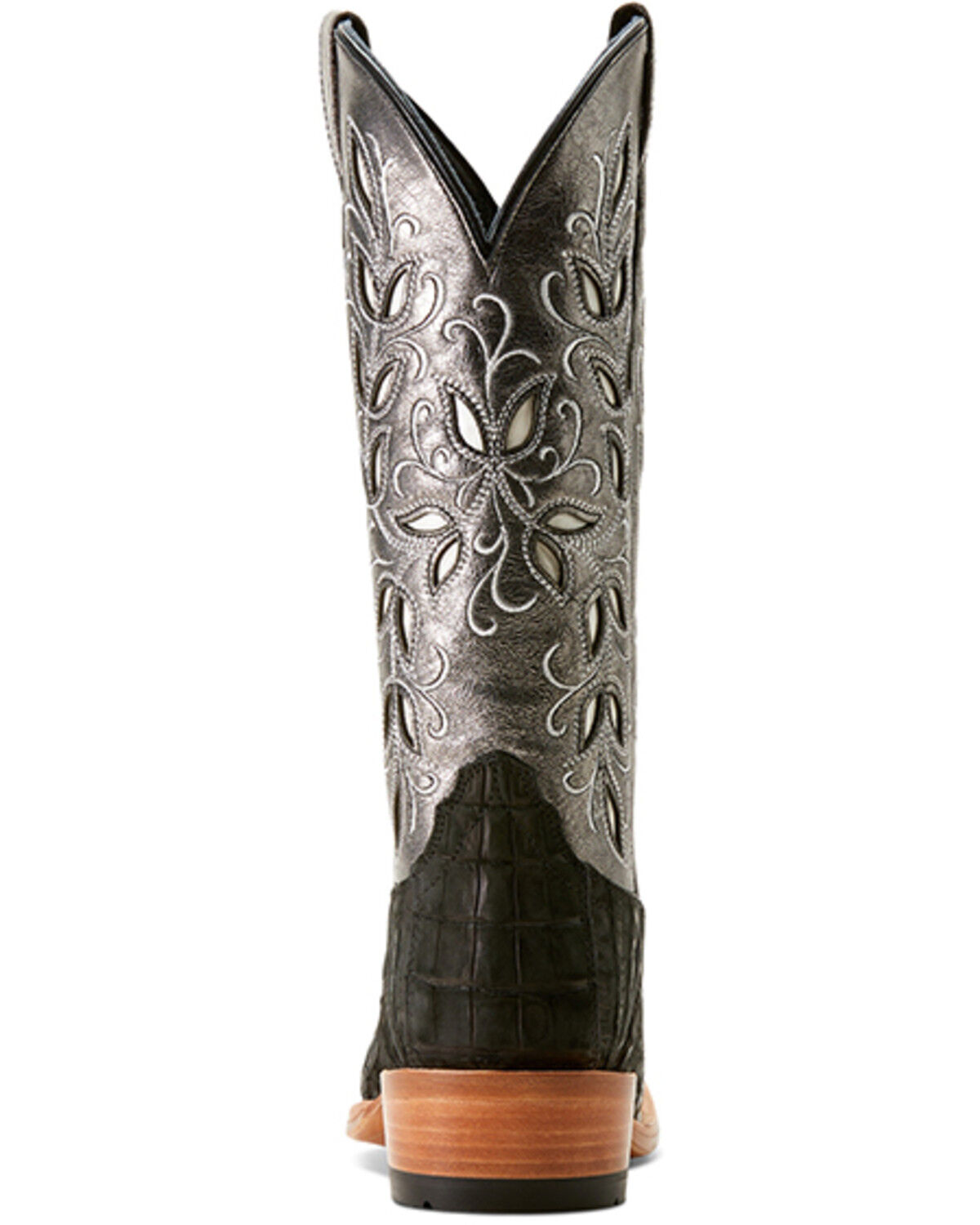 Image #3 - Ariat Women's Futurity Exotic Caiman Western Boots - Square Toe, Black, hi-res