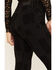 Image #4 - Rock & Roll Denim Women's Dark Wash Patchwork High Rise Slim Stretch Flare Jeans, Black, hi-res