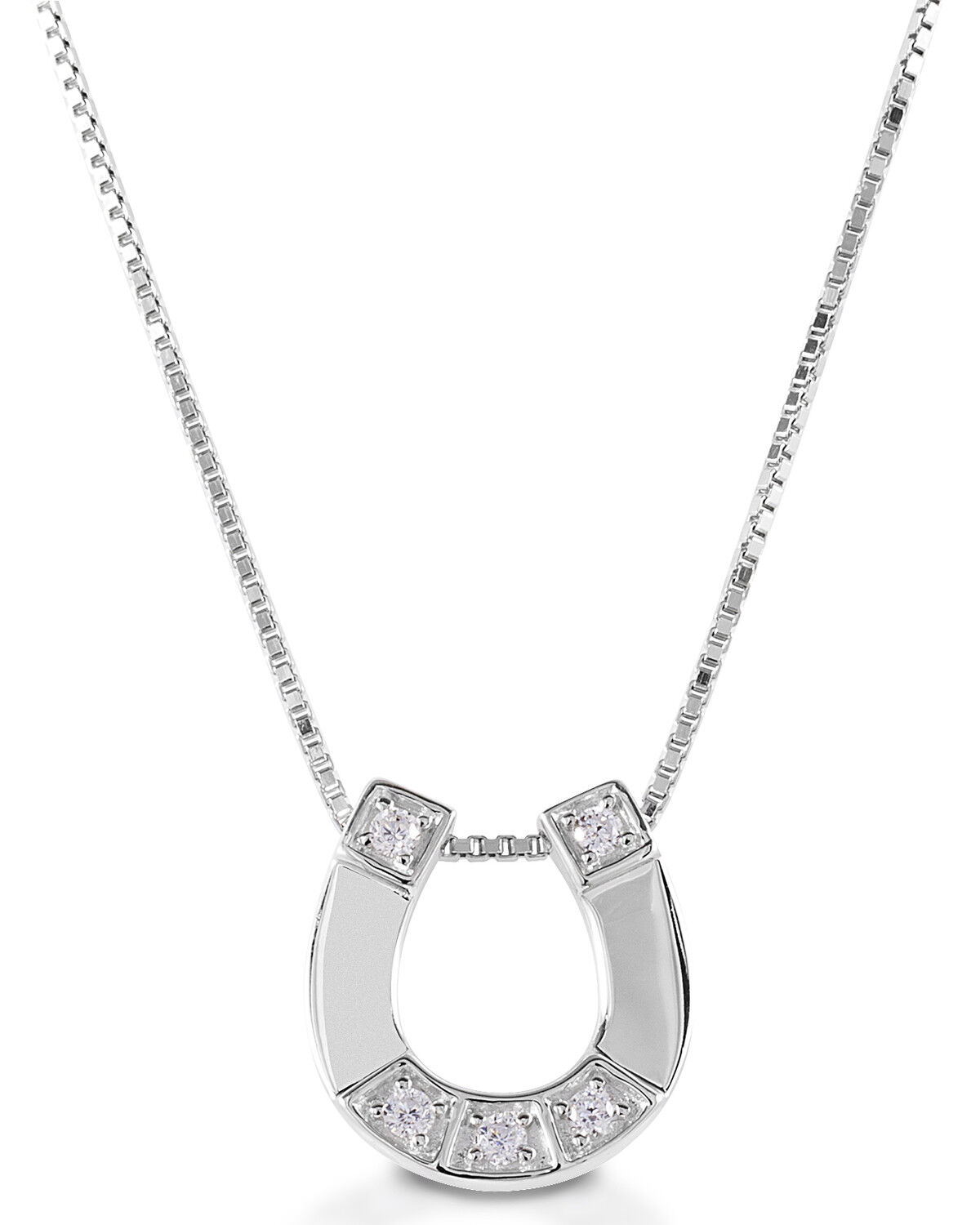 Image #1 - Kelly Herd Women's Small Horseshoe Pendant Necklace, Silver, hi-res