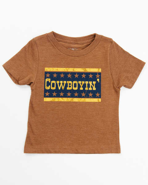 Cody James Toddler Boys' Cowboyin' Short Sleeve Graphic T-Shirt, Caramel, hi-res