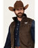 Image #2 - Cowboy Hardware Men's Live Free Woodsman Softshell Vest, Chocolate, hi-res