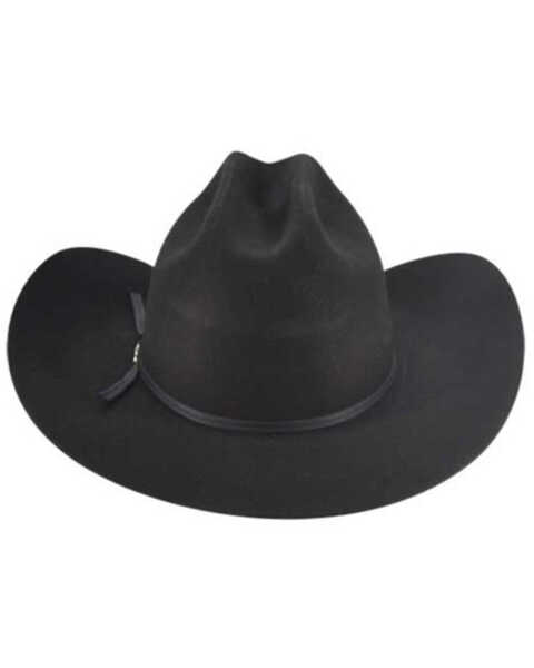 Bailey Western Stampede Cattleman Crown Cowboy Hat, Black, hi-res