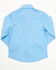 Image #3 - Rodeo Clothing Boys' Geo Print Short Sleeve Pearl Snap Stretch Western Shirt, Blue, hi-res
