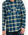 Image #4 -  Hawx Men's Lineman Plaid Stretch Flannel Long Sleeve Work Shirt , Blue, hi-res