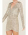 Image #3 - Show Me Your Mumu Women's Party Hop Sequins Long Sleeve Mini Dress, Silver, hi-res