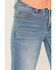 Image #2 - Rock & Roll Denim Women's Medium Wash High Rise Trouser Double Waistband Stretch Denim Jeans, Medium Wash, hi-res