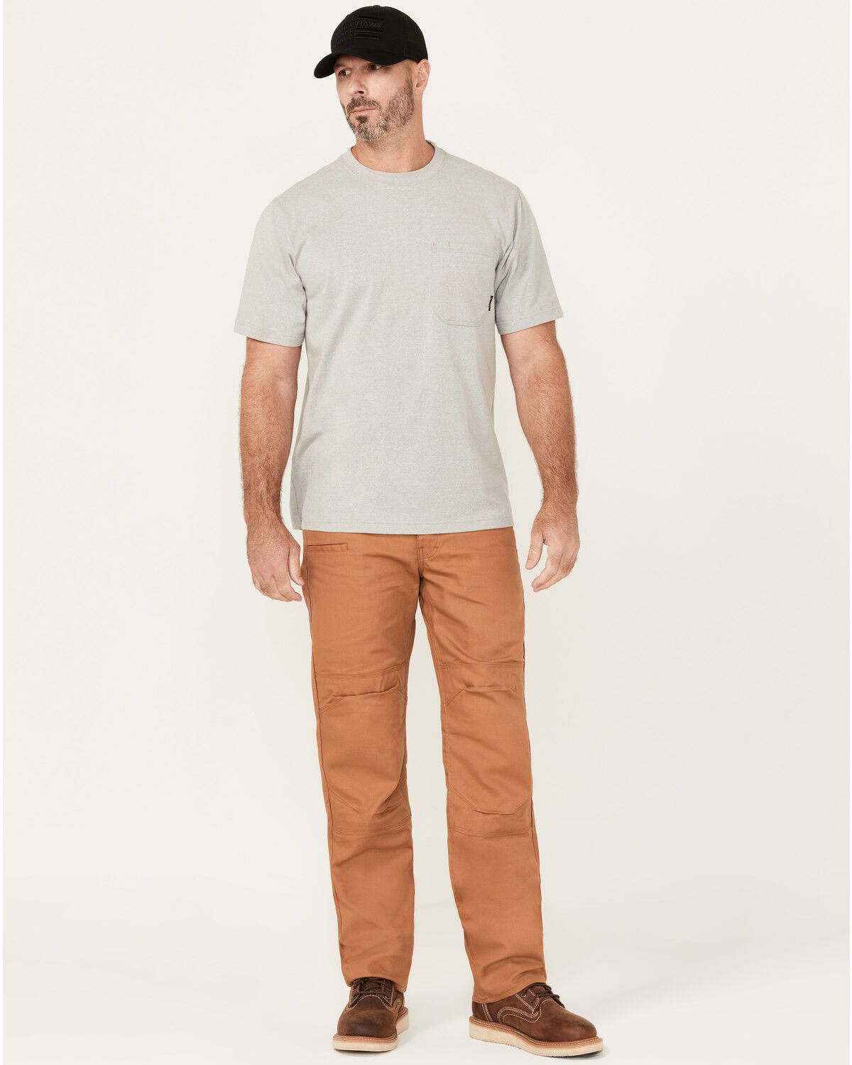 Hawx Men's FR Canvas Work Pants, Brown, hi-res