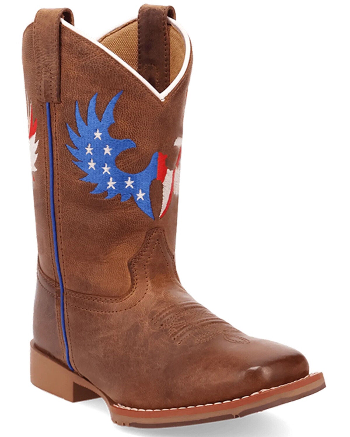 Dan Post Boys' Freedom Light Western Boots - Broad Square Toe, Tan, hi-res