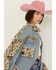 Image #2 - POL Women's Floral Denim Shacket, Blue, hi-res