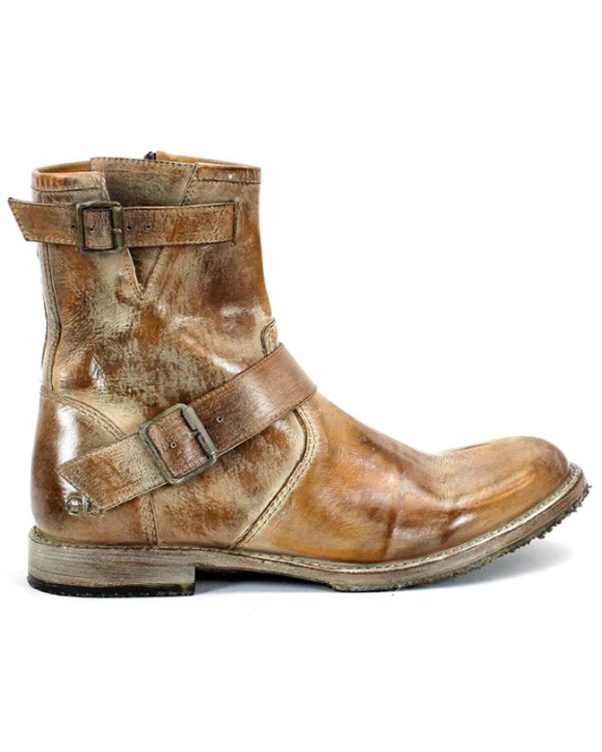 Image #2 - Bed Stu Men's Fellow Double Buckle Boot - Round Toe, Tan, hi-res