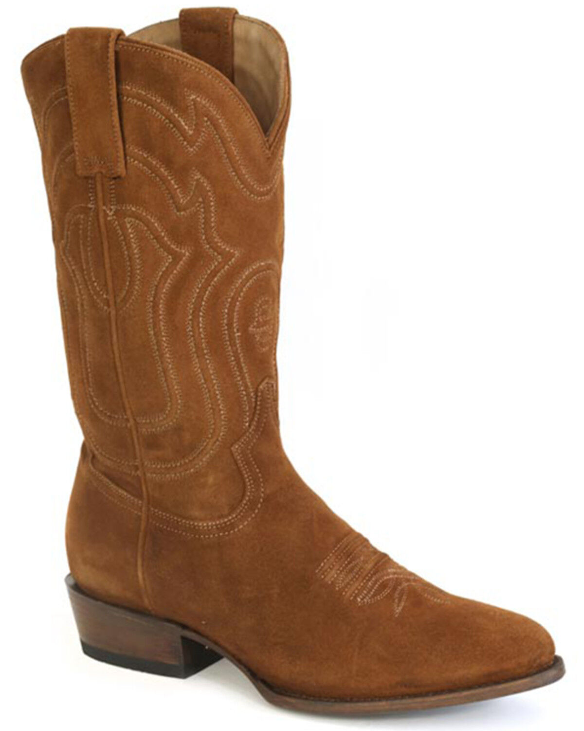 Image #1 - Stetson Men's James Suede Western Boots - Round Toe, Brown, hi-res