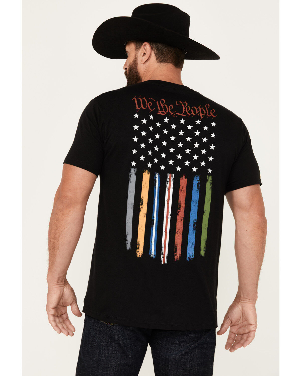 Image #4 - Howitzer Men's Never Fight Alone Short Sleeve Graphic T-Shirt, Black, hi-res