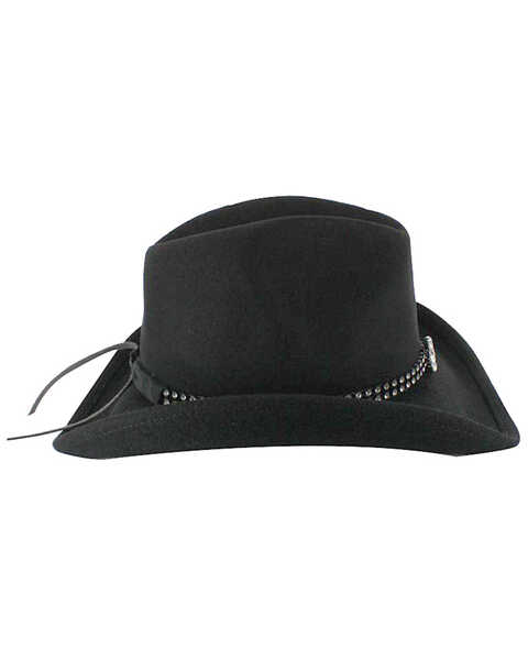 Image #4 - Shyanne Girls' Felt Cowboy Hat, Black, hi-res
