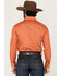 Image #4 - Roper Men's Basic Solid Long Sleeve Western Shirt, Orange, hi-res