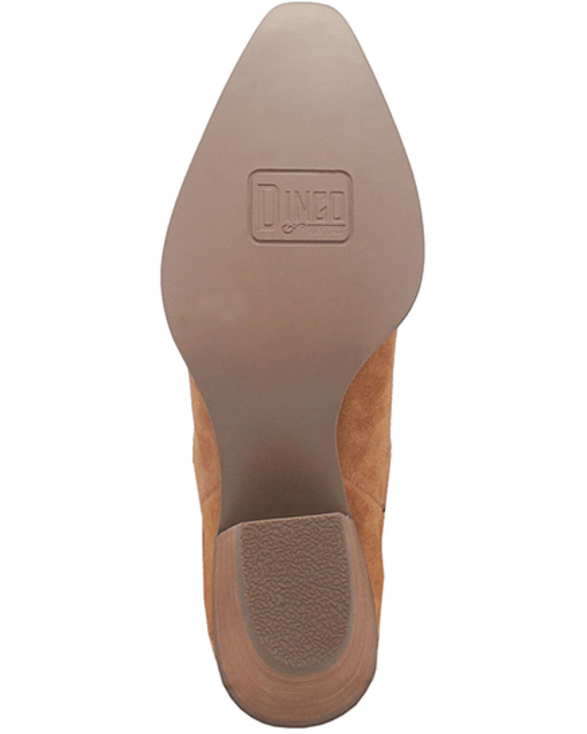 Image #7 - Dingo Women's Fandango Fringe Suede Western Booties - Snip Toe, Camel, hi-res