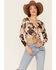 Image #1 - Saints & Hearts Ruched Mesh Long Sleeve Top, Cream, hi-res