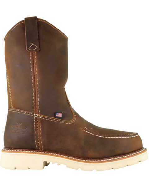 Image #2 - Thorogood Men's American Heritage Made In The USA Western Work Boots - Steel Toe, Brown, hi-res
