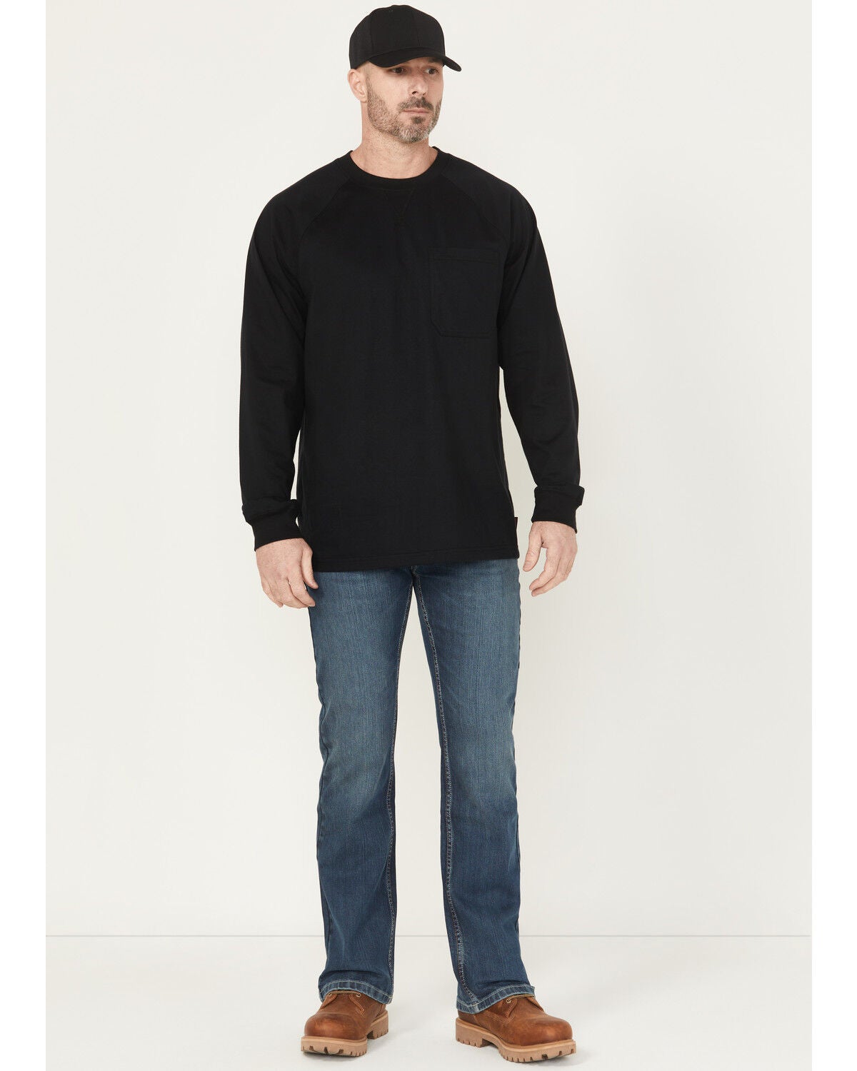 Cody James Men's FR Medium Wash Bozeman Slim Bootcut Stretch Denim Work Jeans, Medium Wash, hi-res