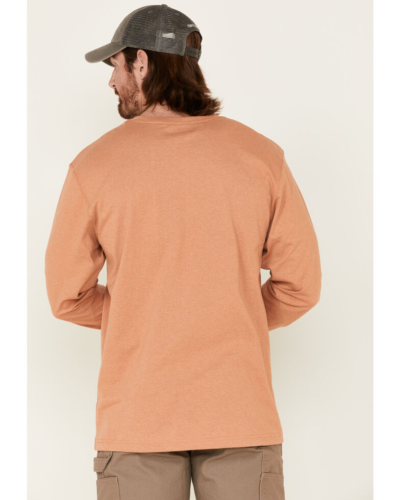 Carhartt Men's Contrast Graphic Heavyweight Logo Long Sleeve Work T-Shirt , Green, hi-res
