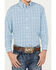 Image #3 - Panhandle Select Boys' Small Plaid Print Long Sleeve Button Down Western Shirt, Turquoise, hi-res
