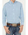 Image #3 - Panhandle Select Boys' Small Plaid Print Long Sleeve Button Down Western Shirt , Turquoise, hi-res