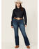 Image #1 - Ariat Women's Dark Wash Ariana Mid Rise Bootcut Stretch Denim Jeans - Plus, Dark Wash, hi-res