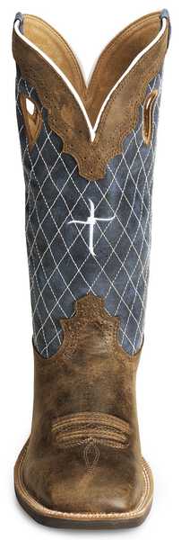 Twisted X Men's Distressed Ruff Stock Cowboy Boots - Wide Square Toe, Distressed, hi-res