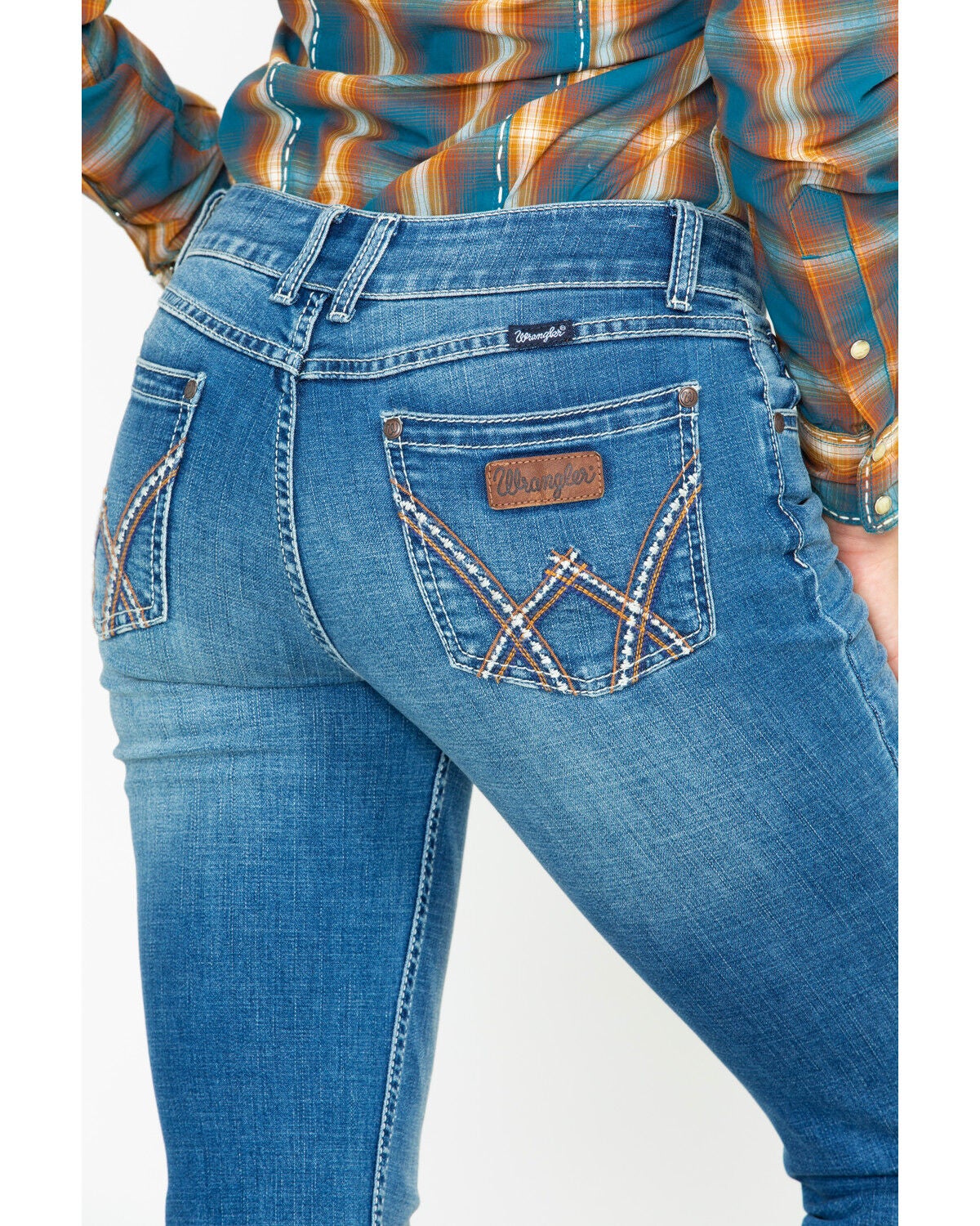 Image #2 - Wrangler Women's Retro Mae Deadwood Light Wash Mid Rise Bootcut Jeans, Blue, hi-res
