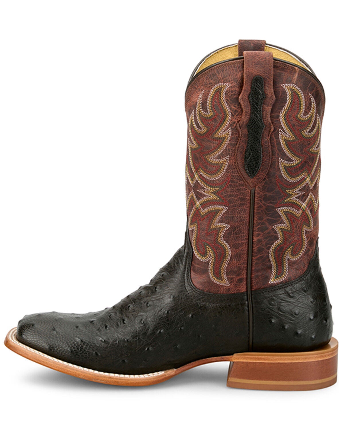 Image #3 - Tony Lama Men's Blaine Exotic Ostrich Western Boots - Broad Square Toe, Chocolate, hi-res