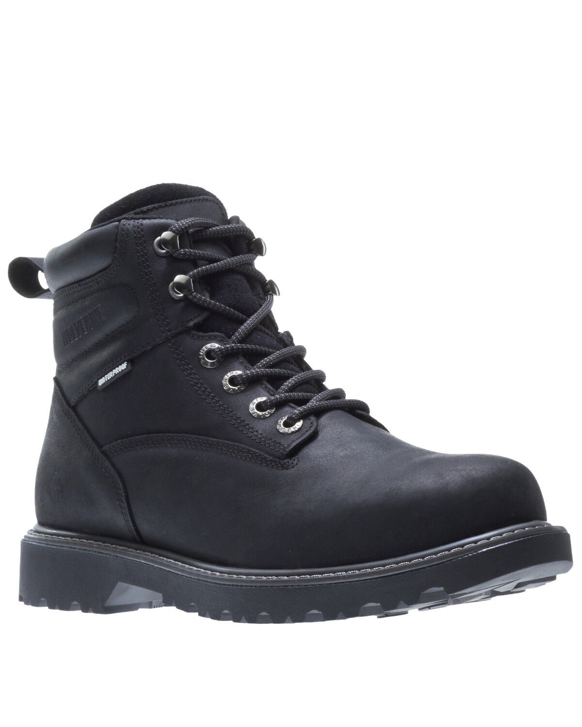 Wolverine Men's Floorhand Waterproof Work Boots - Steel Toe, Black, hi-res