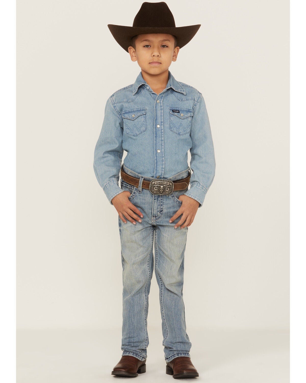 Cody James Boys' Crupper Light Wash Stretch Slim Straight Jeans, Blue, hi-res