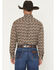 Image #4 - George Strait by Wrangler Men's Paisley Print Long Sleeve Button-Down Stretch Western Shirt - Tall, Brown, hi-res