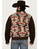 Image #4 - Cripple Creek Men's Brown Navajo Blanket Print Snap-Front Bomber Jacket, Brown, hi-res